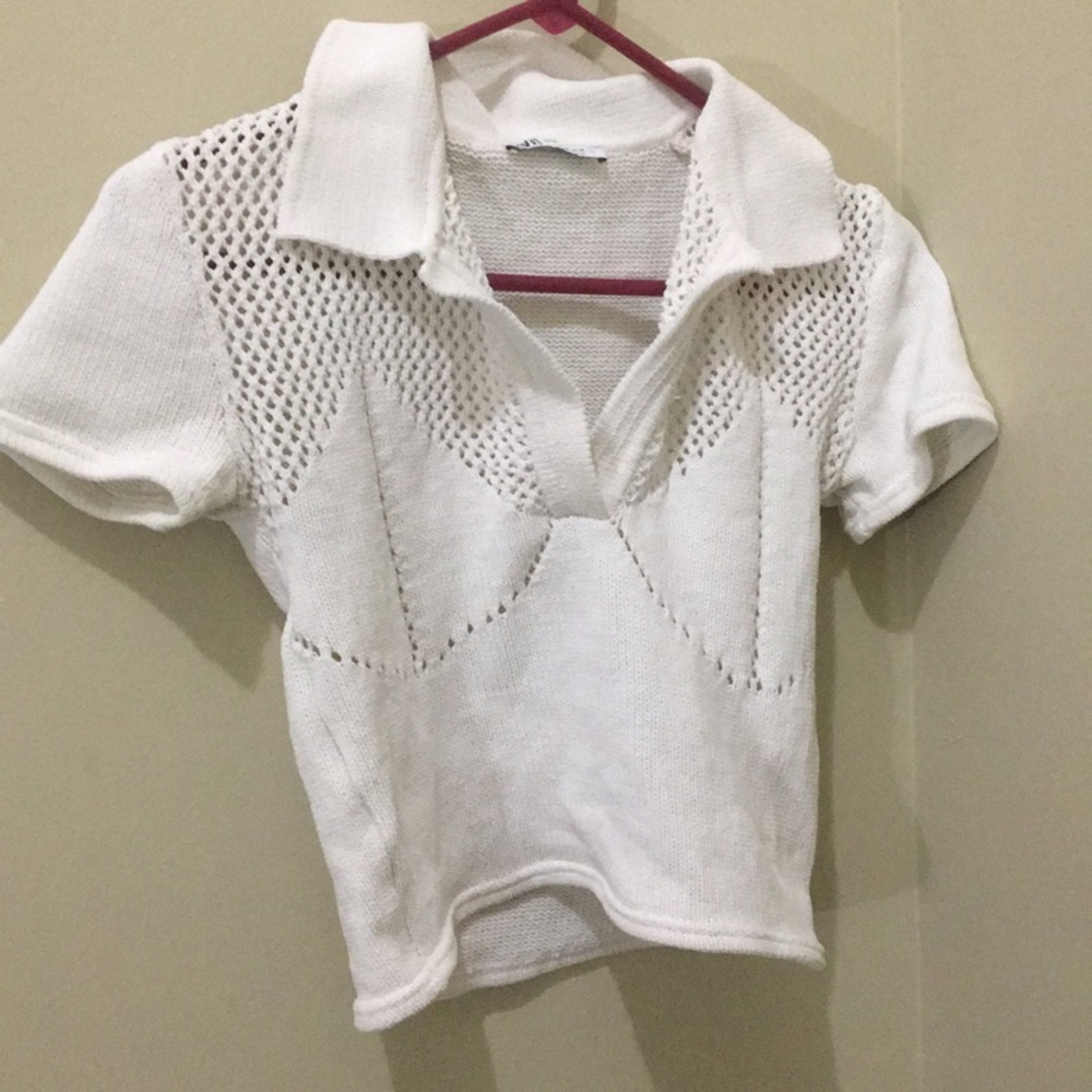 Zara crochet top size medium
